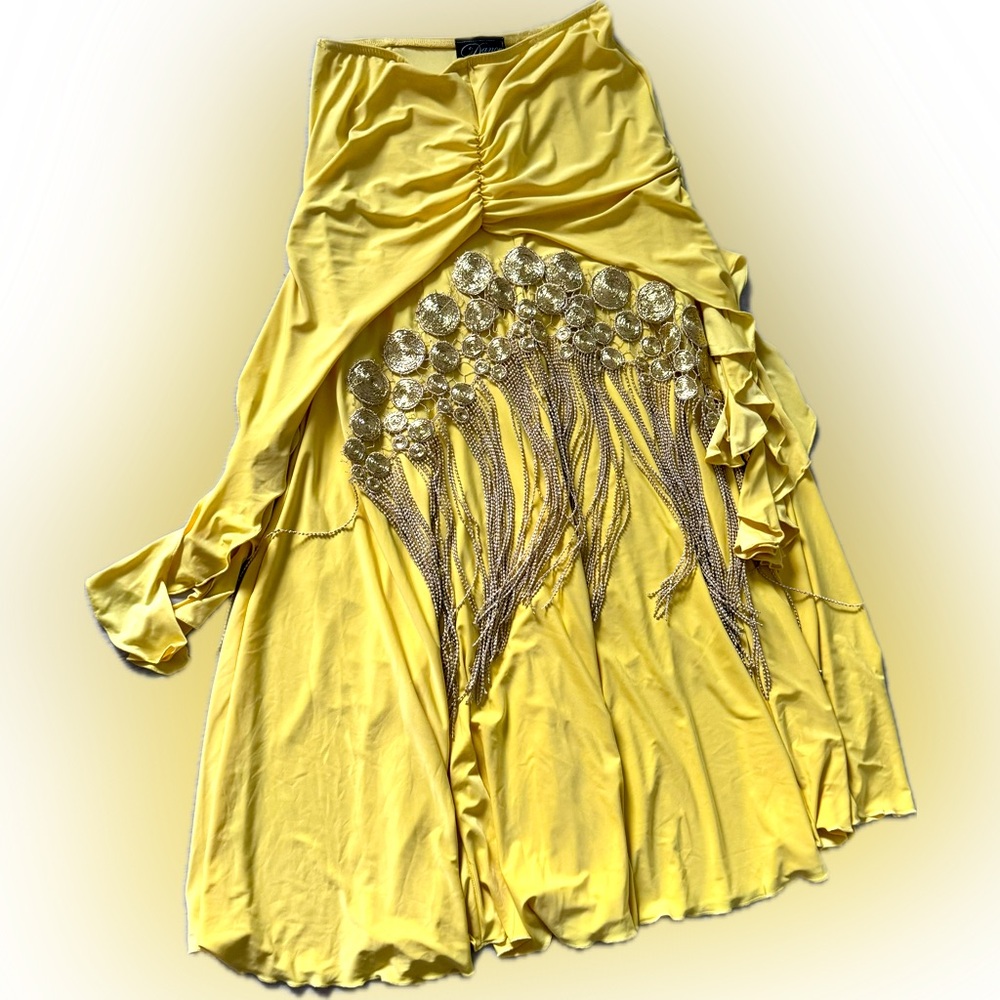 Dance America Ballroom Skirt - Yelllow